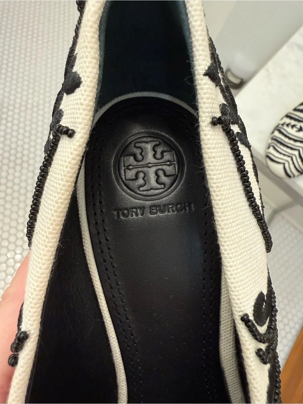 TORY BURCH LUCIA EMBELLISHED BLOCK HEEL PUMPS EMBROIDERED BEADED